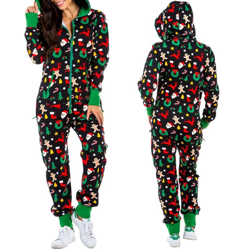 Combinaison Pyjama Noël Femme « Objets De Noël »