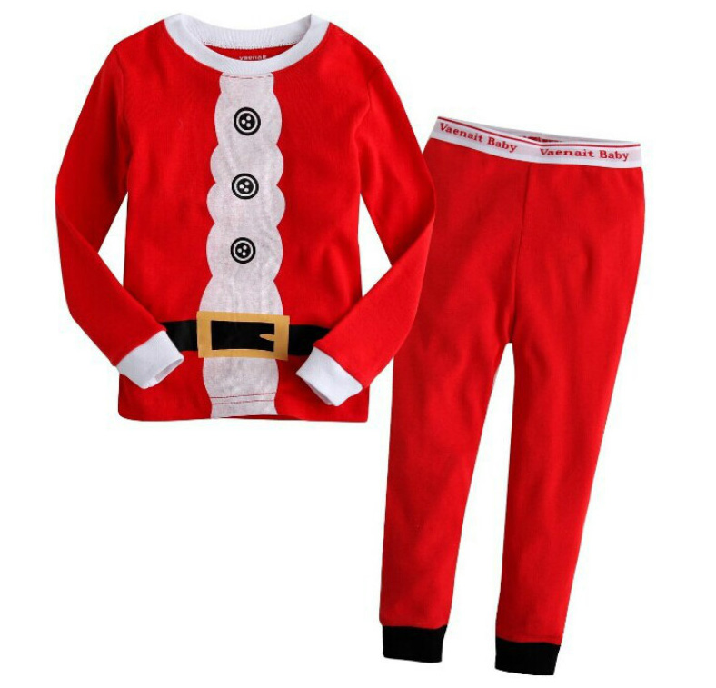 Ensemble Pyjama De Noël Enfant « Costume Du Père Noël »